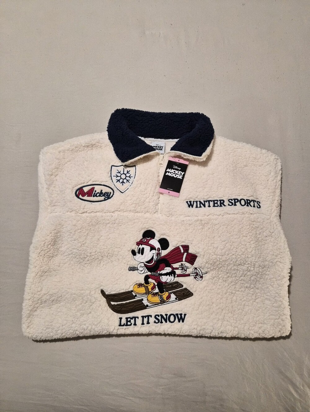 Disney Mickey Quarter Zip Sherpa Pullover
